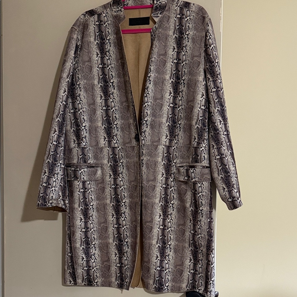 Blank NYC Snake Print Blazer SUEDE